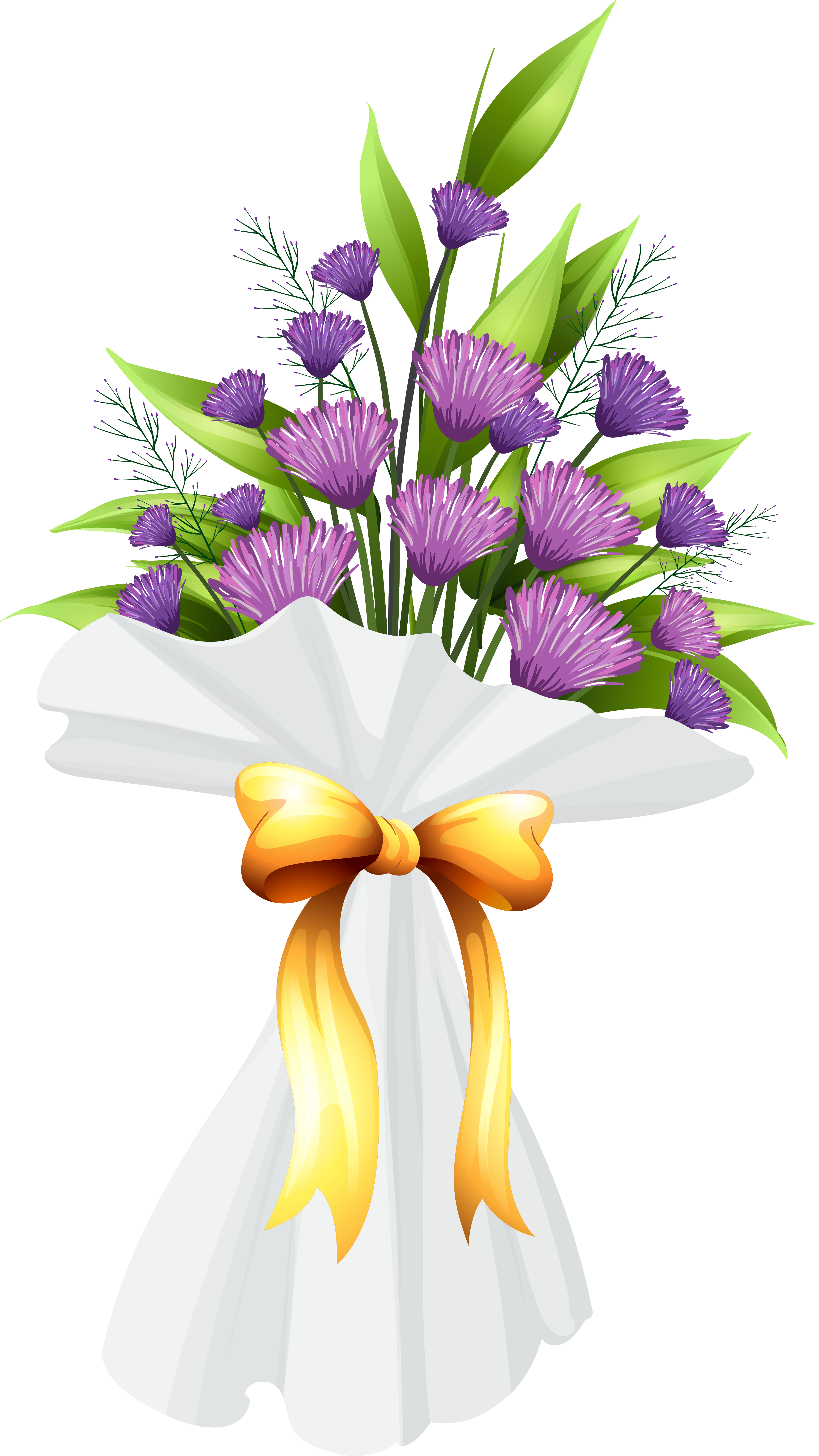 Lavender Bouquet Illustration PNG