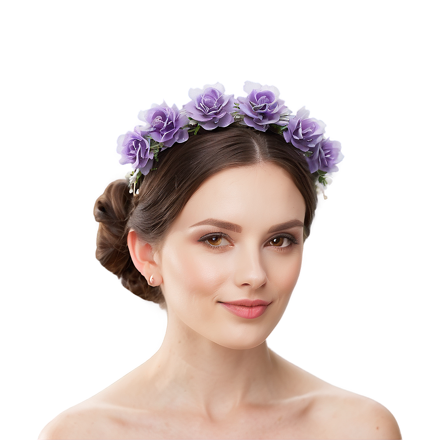 Lavender Bridal Headpiece Png 05062024 PNG