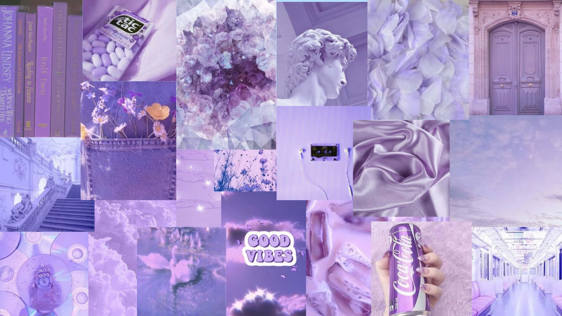 Lavender_ Collage_ Aesthetic.jpg Wallpaper
