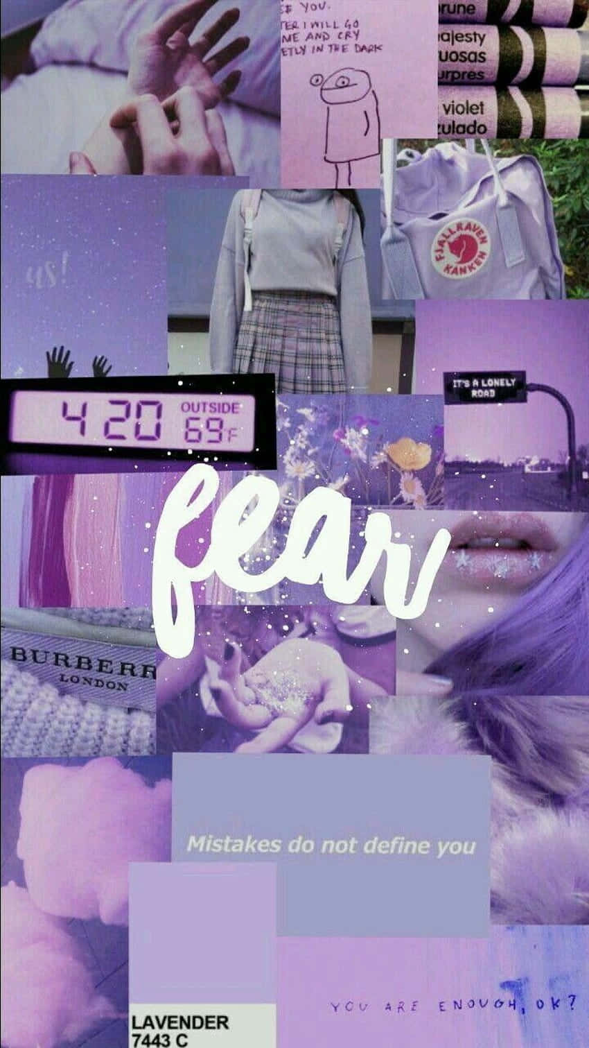 Lavender Collage Aesthetic Moodboard Wallpaper