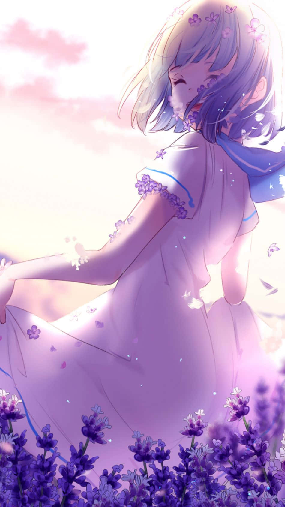 Lavender_ Dreams_ Anime_ Girl.jpg Wallpaper