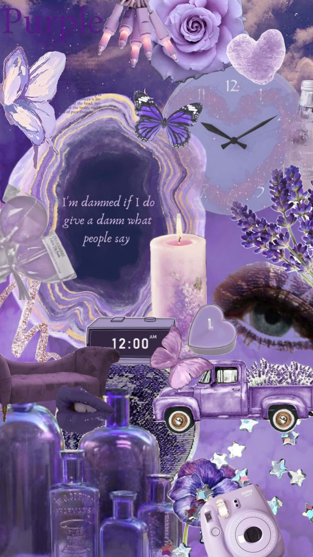 Lavender Dreams Collage Aesthetic Wallpaper