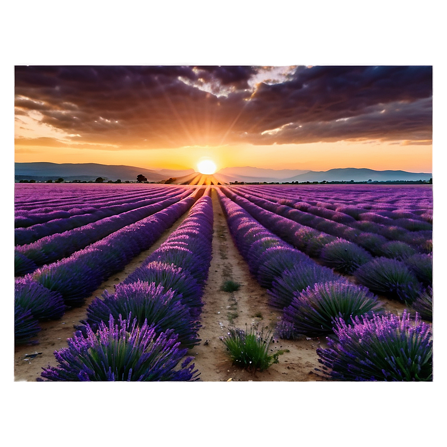 Download Lavender Field At Sunrise Photo Png 05212024 | Wallpapers.com