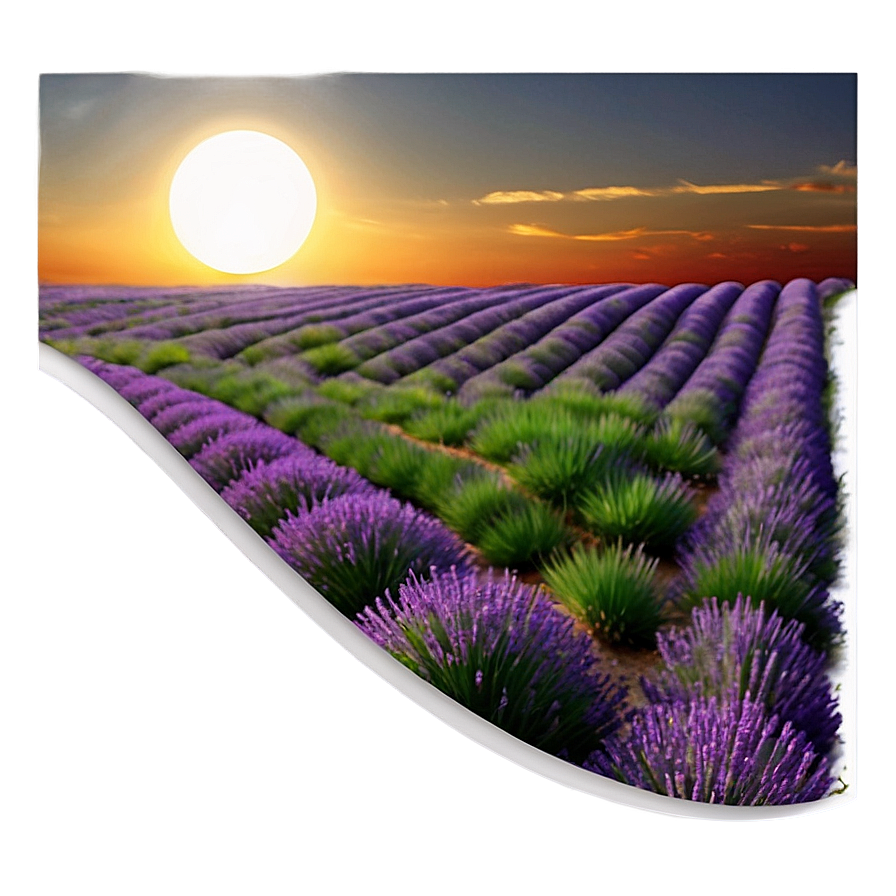 Lavender Field Sunset Png Aju PNG