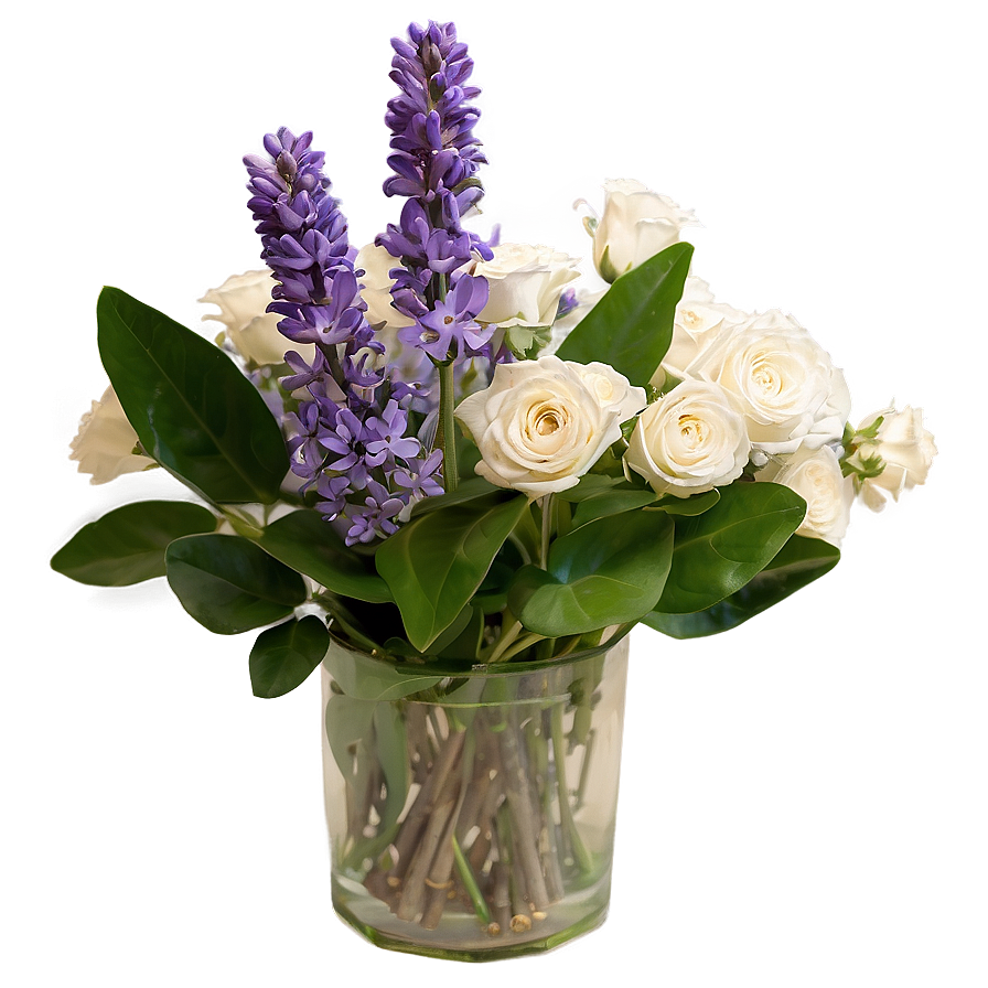 Lavender Floral Arrangement Png Pvc14 PNG