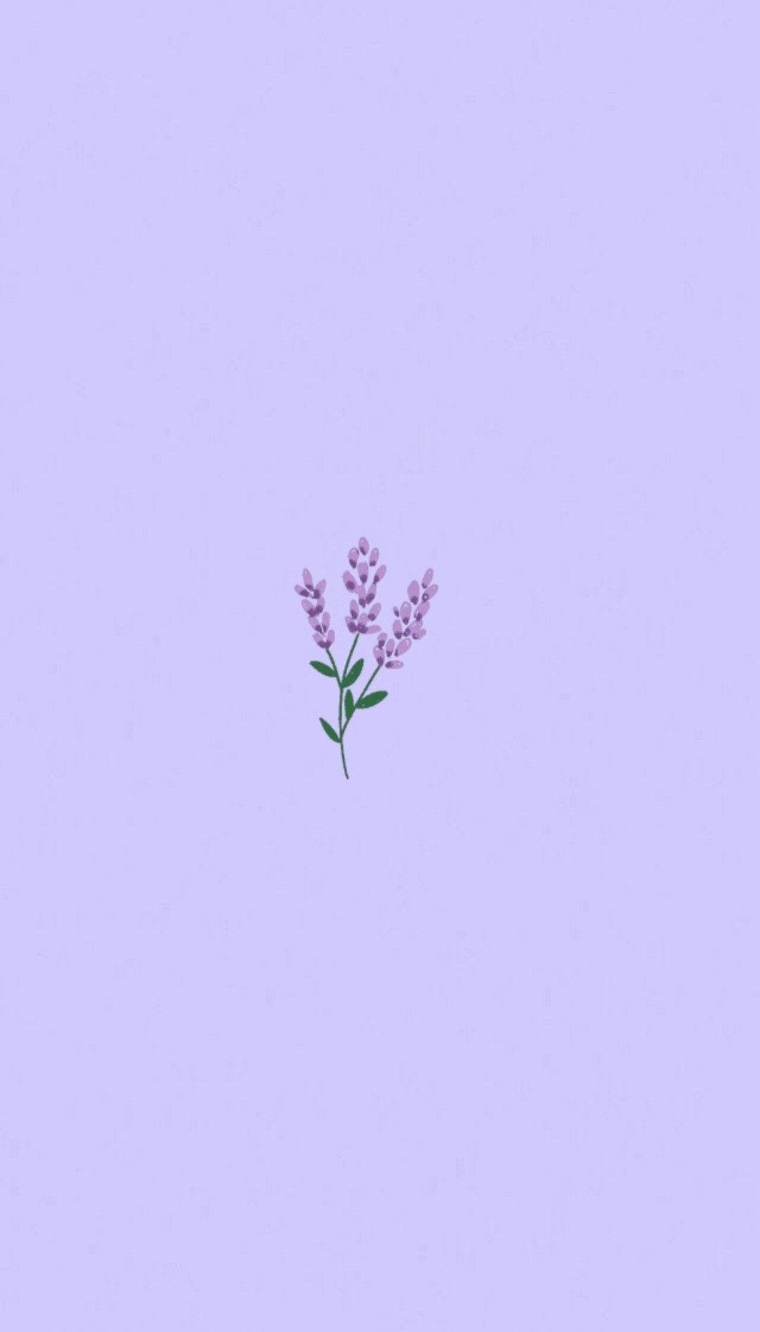 Lavender Flowers Aesthetic Art Wallpaper
