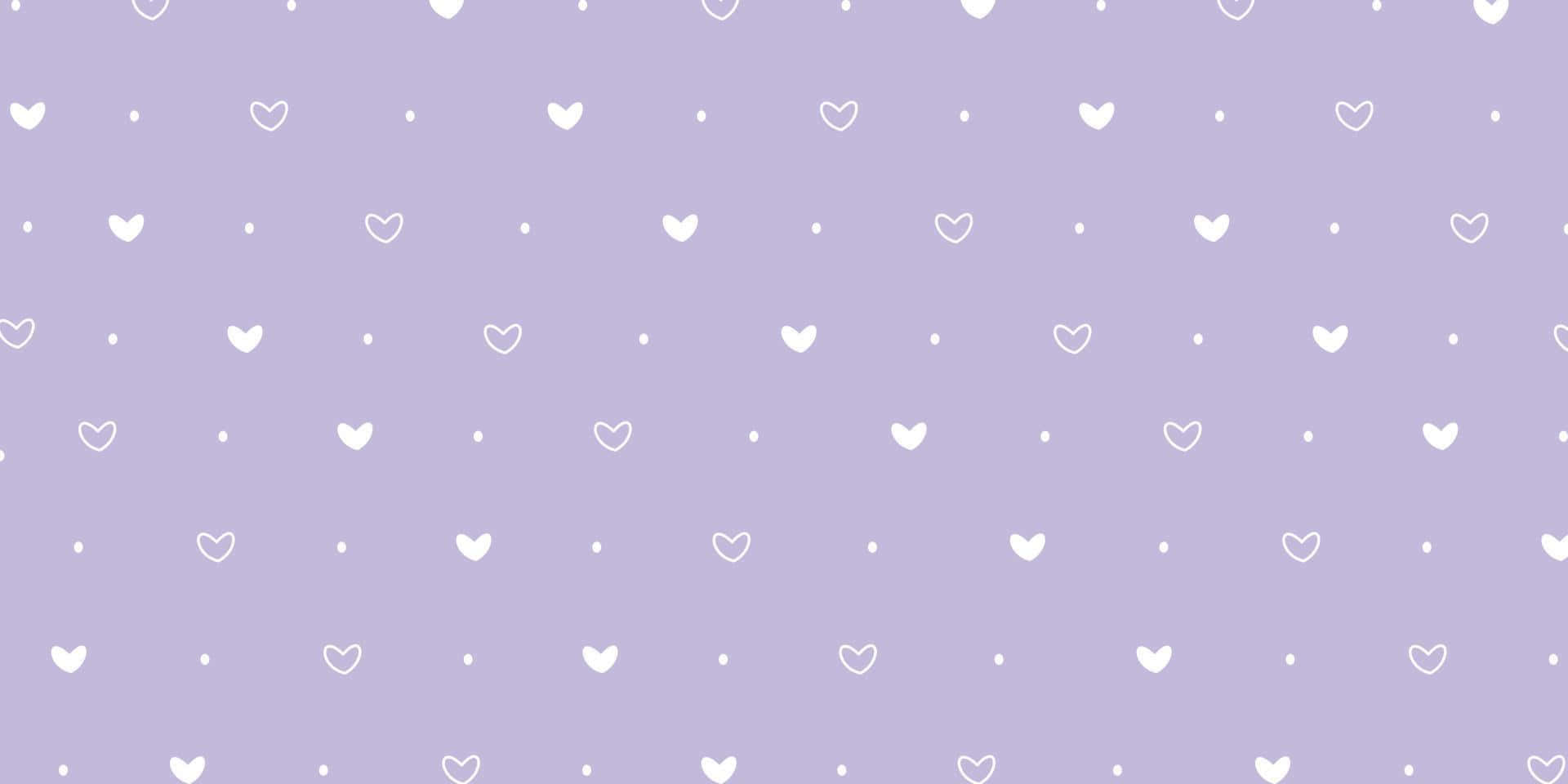 Lavender Hearts Pattern Background Wallpaper
