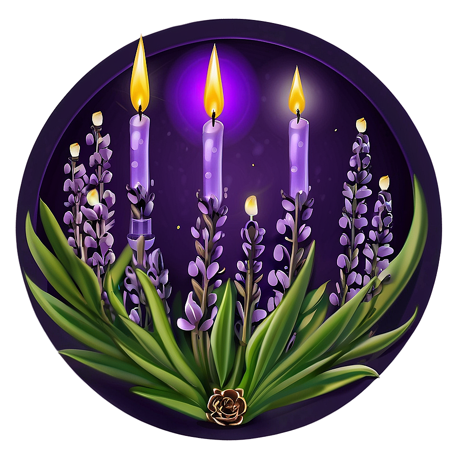 Lavender Infused Candle Png Yos1 PNG