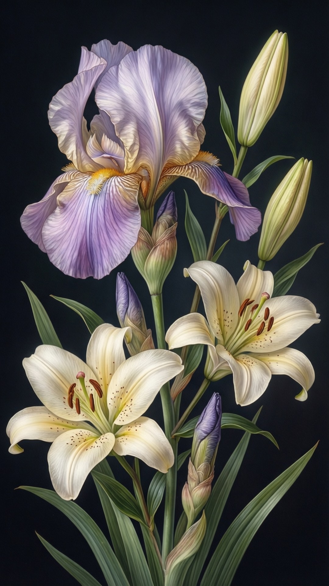 Lavendel Iris Studie Wallpapers