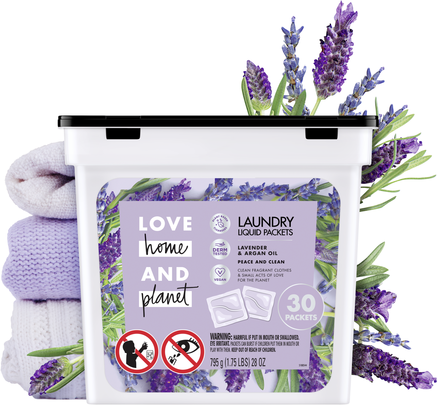 Lavender Laundry Packets Product Display PNG