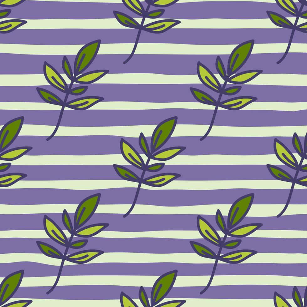 Lavender Leaves Pattern Background Wallpaper