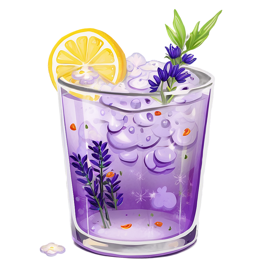 Download Lavender Lemonade Glass Png Xuy | Wallpapers.com