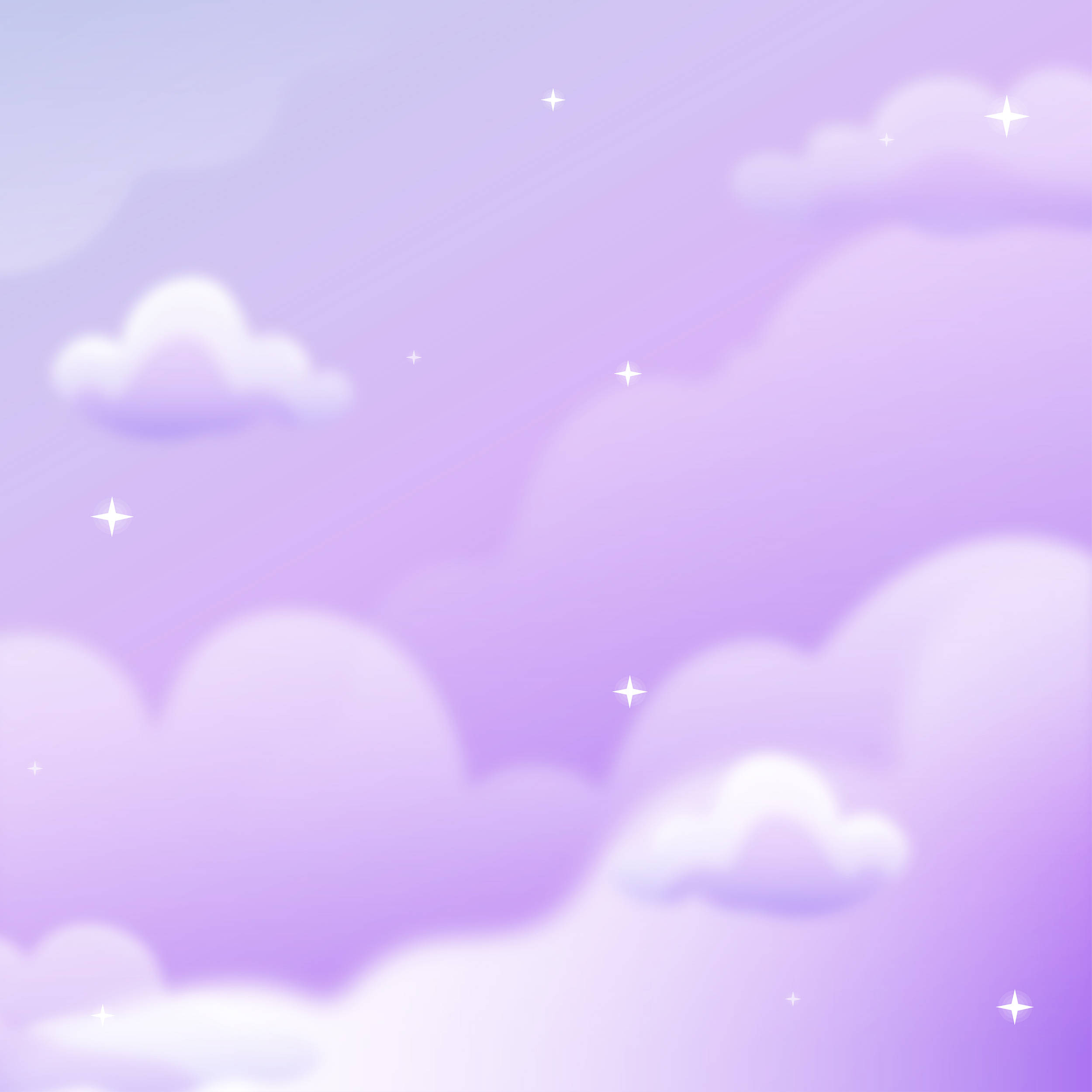 Lavender Pastel Galaxy With Clouds Wallpaper