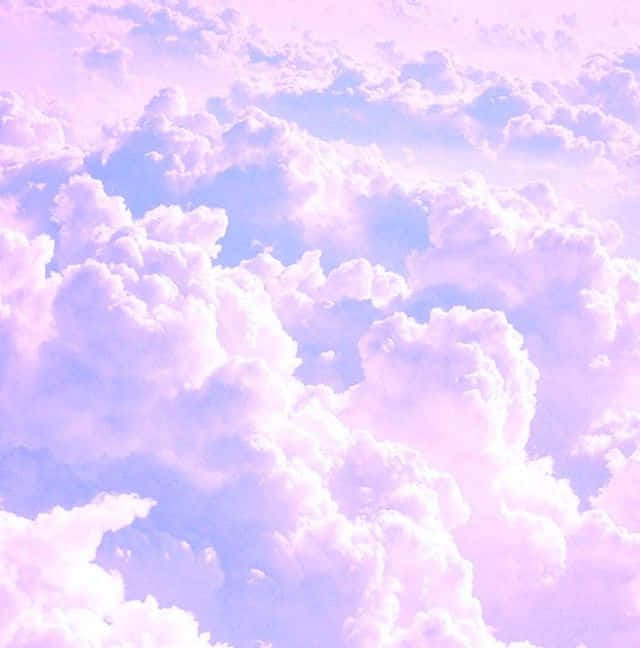 Bright Clouds Lavender Pastel Purple Aesthetic Background