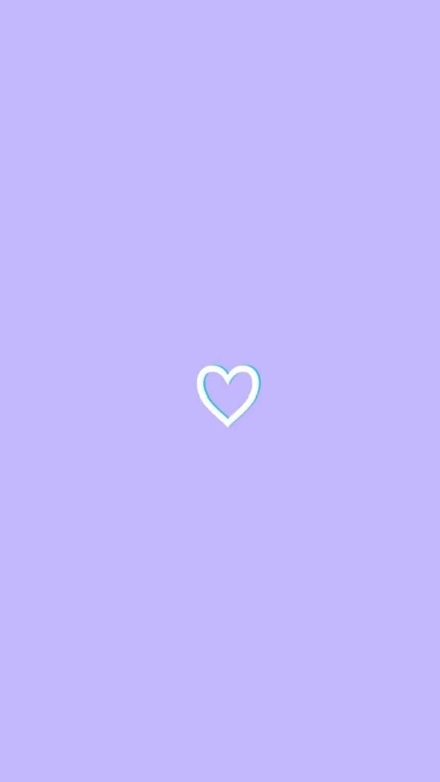Dainty Heart Lavender Pastel Purple Aesthetic Background