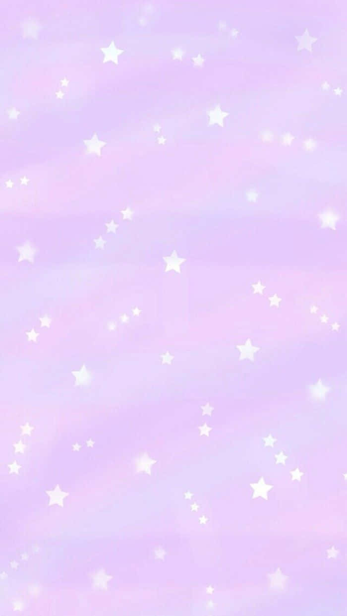Vitastjärnor På Lavendel Lila Wallpaper