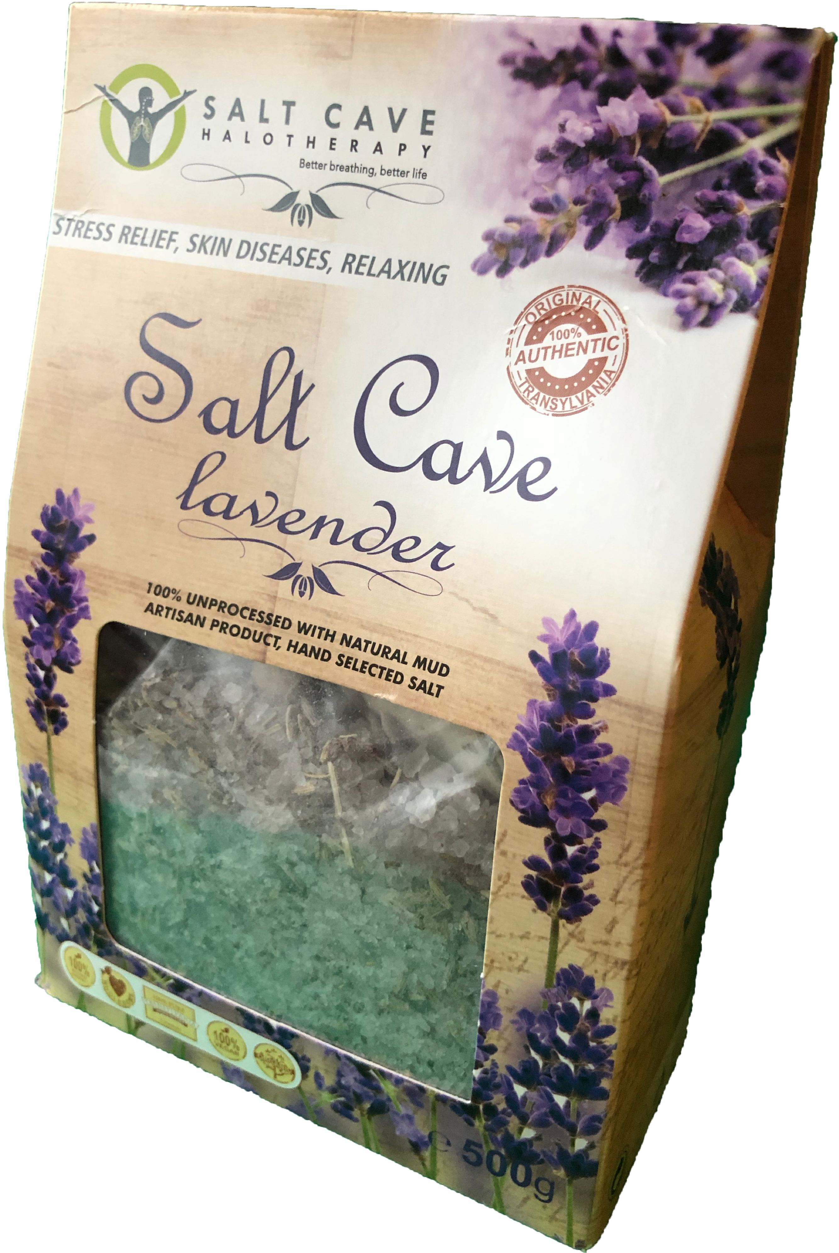 Lavender Scented Salt Cave Therapy Product PNG