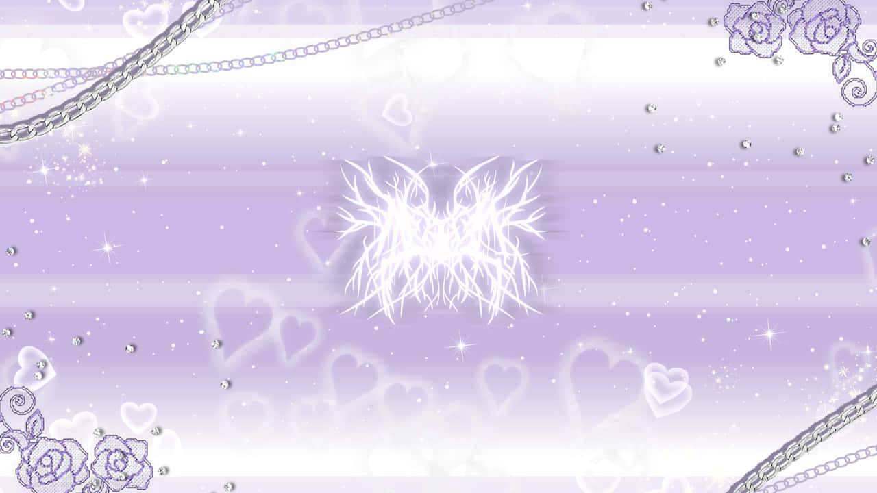 Lavender_ Sparkle_ Hearts_ Background Wallpaper