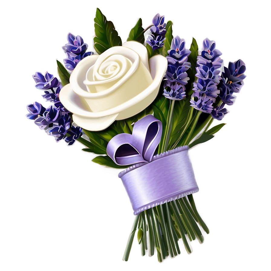 Lavender Wedding Bouquet Png Myi PNG