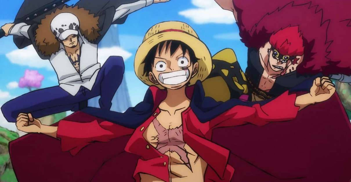 Law,kid Y Luffy De One Piece Fondo de pantalla