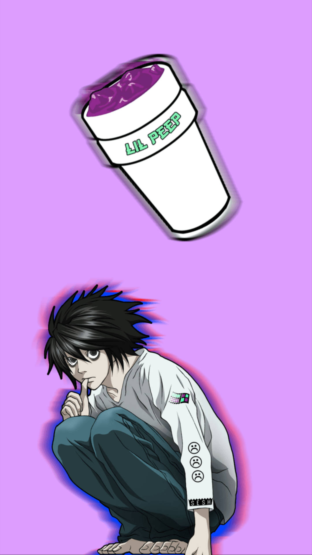 Lawliet In Aesthetic Death Note iPhone Wallpaper