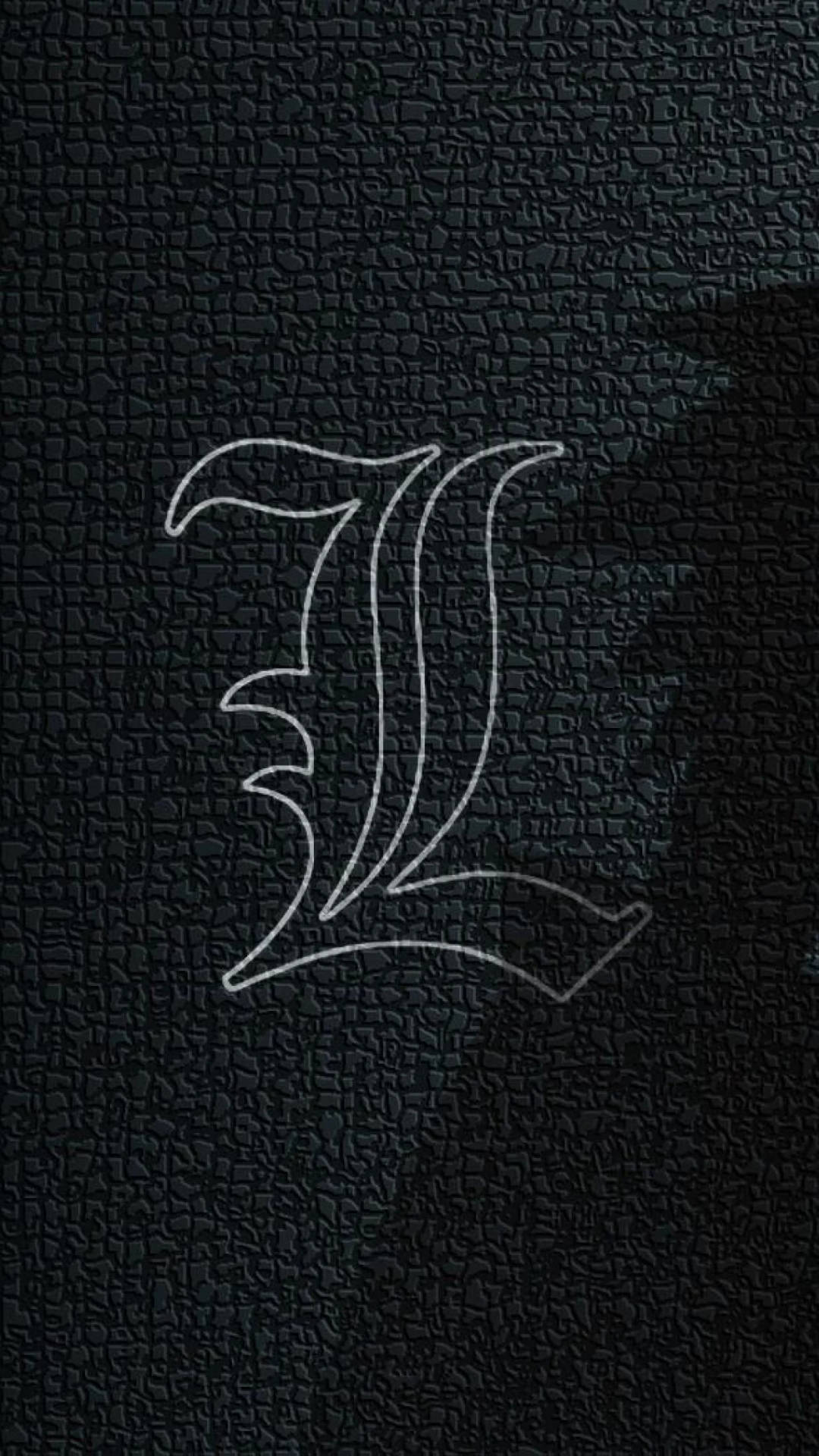 Lawliet's symbol på Death Note iPhone tapet. Wallpaper