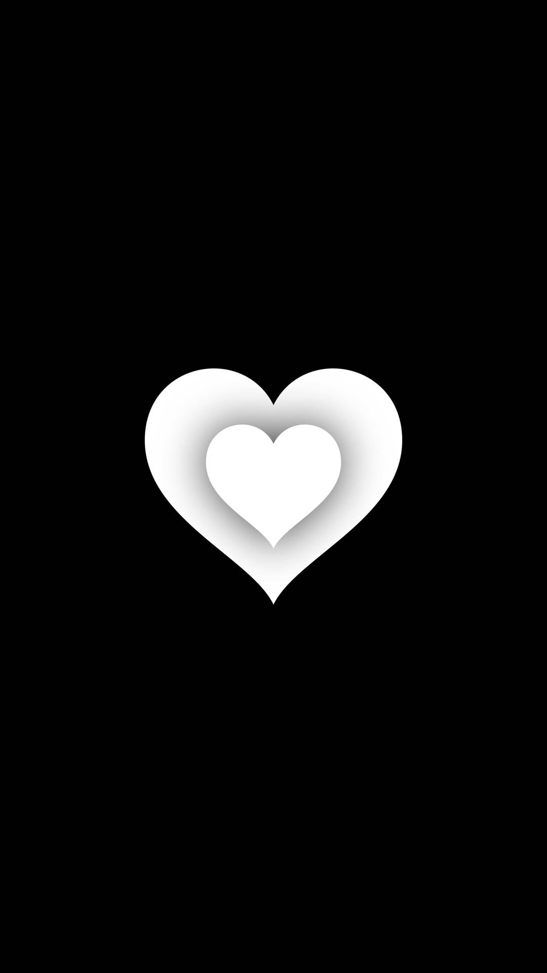Layered Black And White Heart Wallpaper