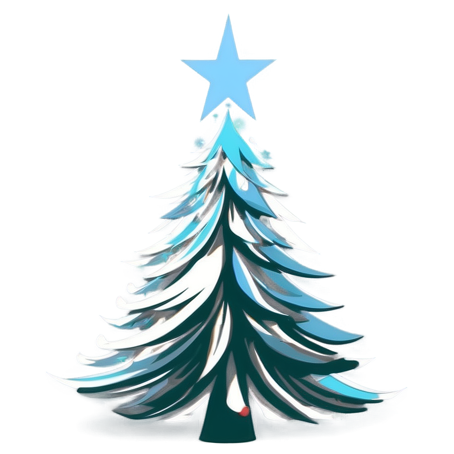 Layered Christmas Tree Silhouette Png 06132024 PNG