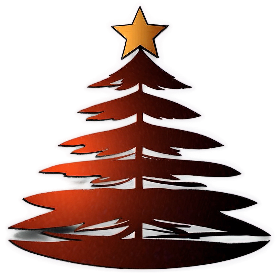 Layered Christmas Tree Silhouette Png Qcs PNG