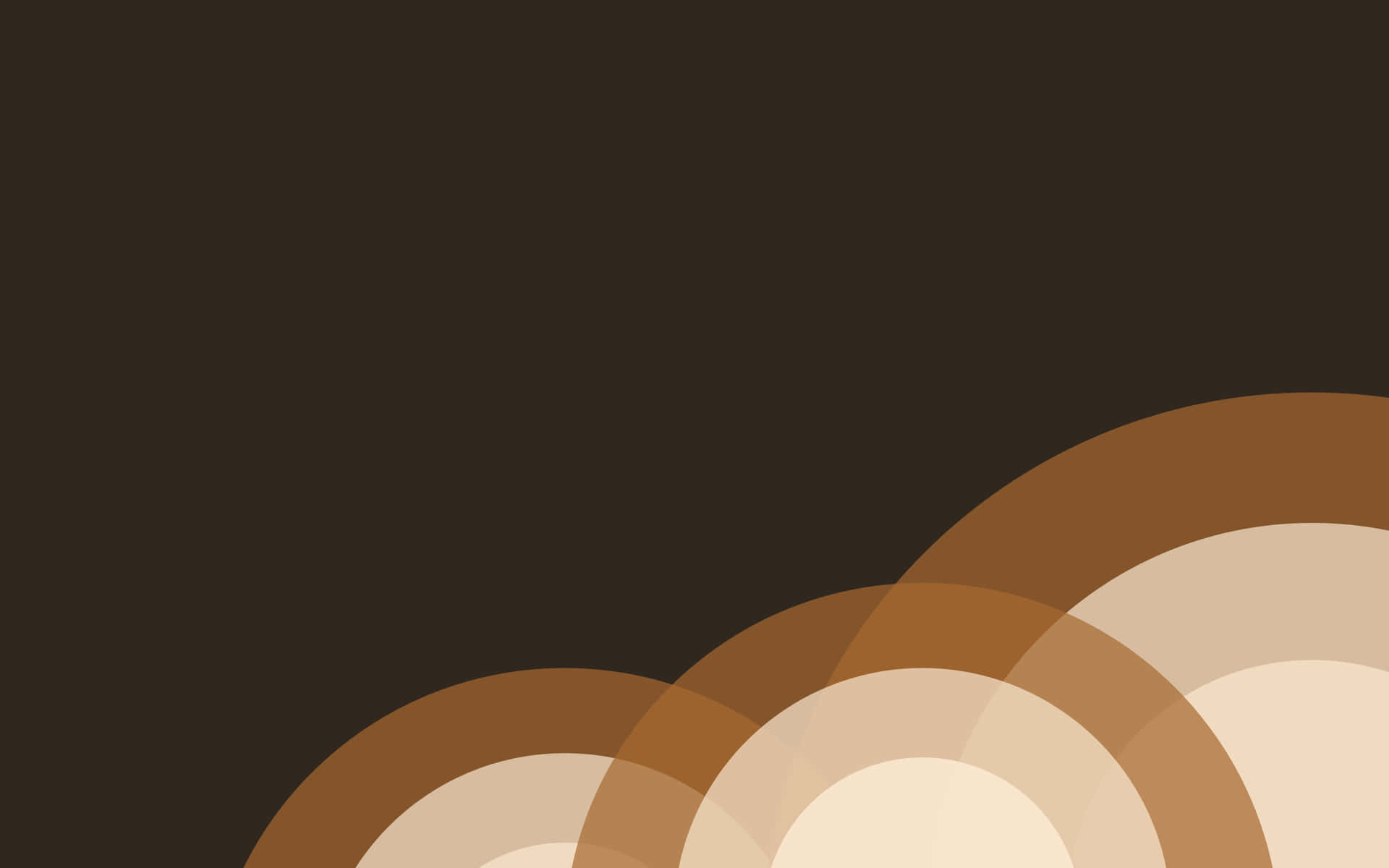 Lagdelt cirkel minimalistisk brunt æstetisk Wallpaper