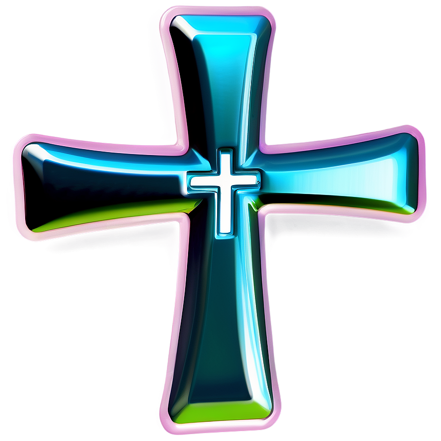 Layered Cross Outline Png Clv69 PNG