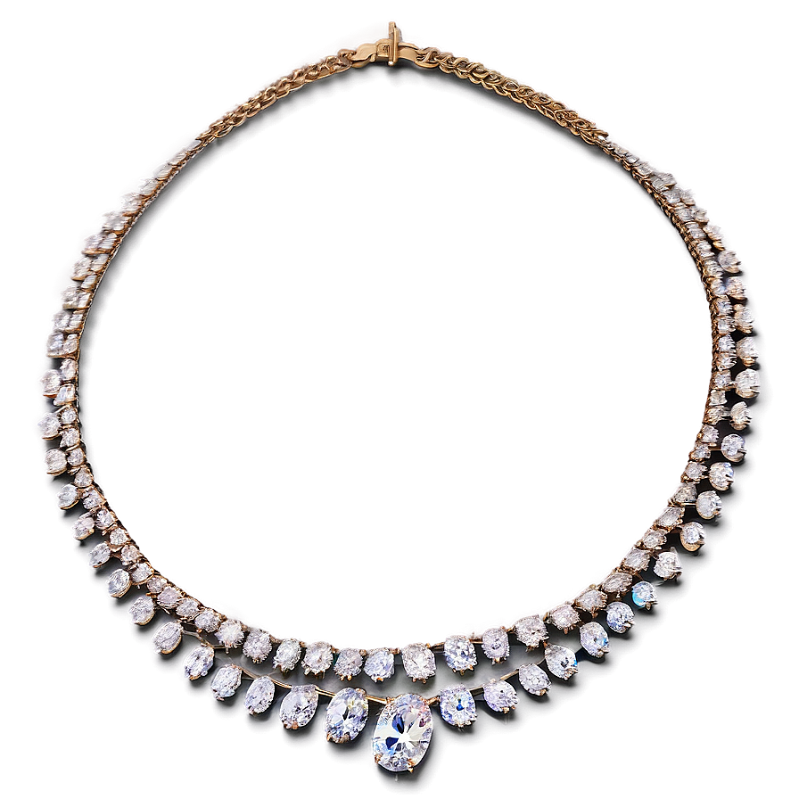 Layered Diamond Necklace Png Djp65 PNG