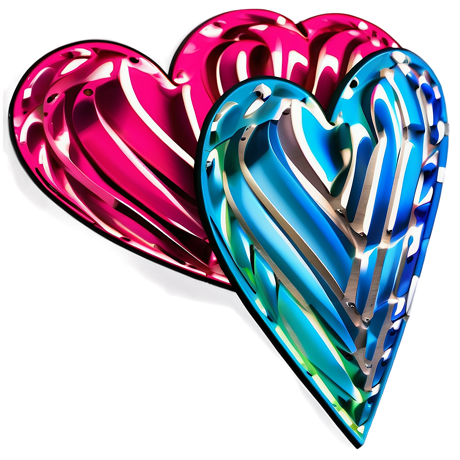 Layered Heart Clipart Cutout Png 05252024 PNG