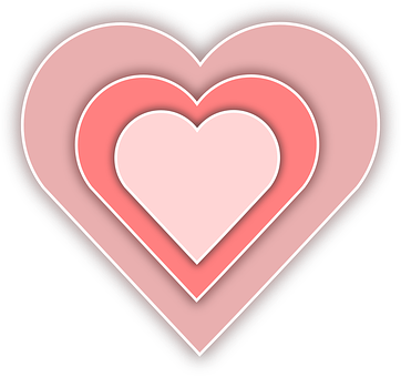 Layered Heart Illustration PNG