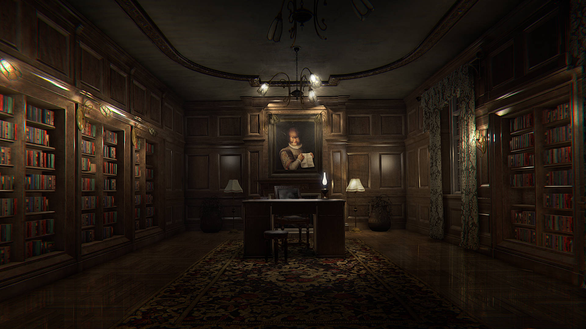 Layers Of Fear Study Room Wallpaper