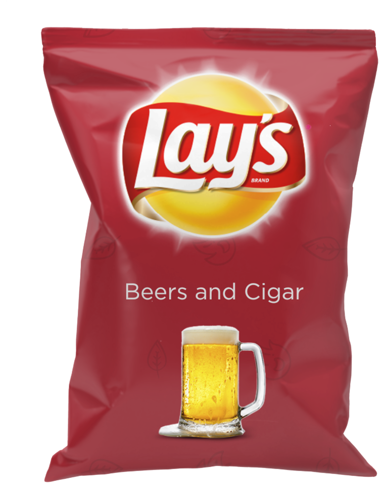 Lays Beersand Cigar Flavor Package PNG