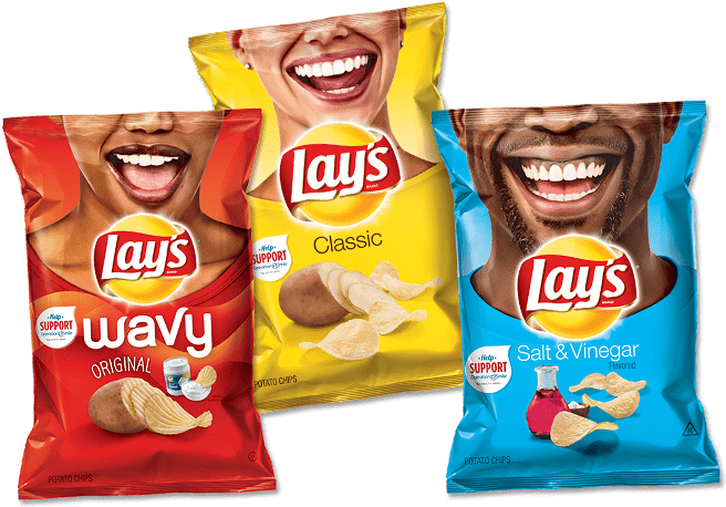 Lays Chip Varieties Smiling Faces PNG