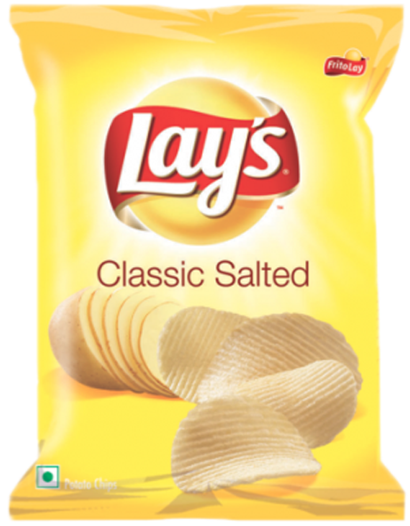 Lays Classic Salted Chips Package PNG