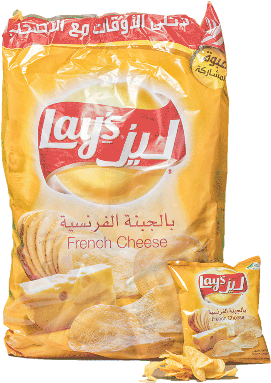 Lays French Cheese Flavor Chips Package PNG