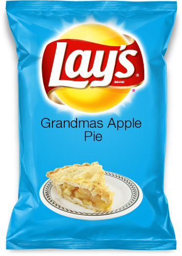 Lays Grandmas Apple Pie Flavor Chip Bag PNG