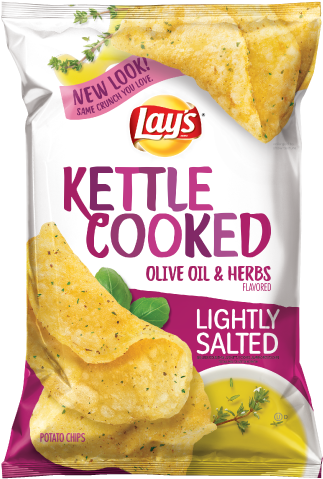 Lays Kettle Cooked Olive Oil Herbs Chips Package PNG