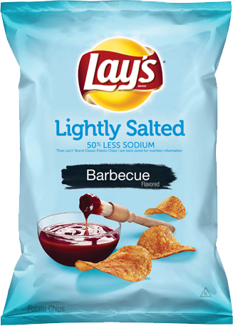 Lays Lightly Salted Barbecue Flavored Chips PNG