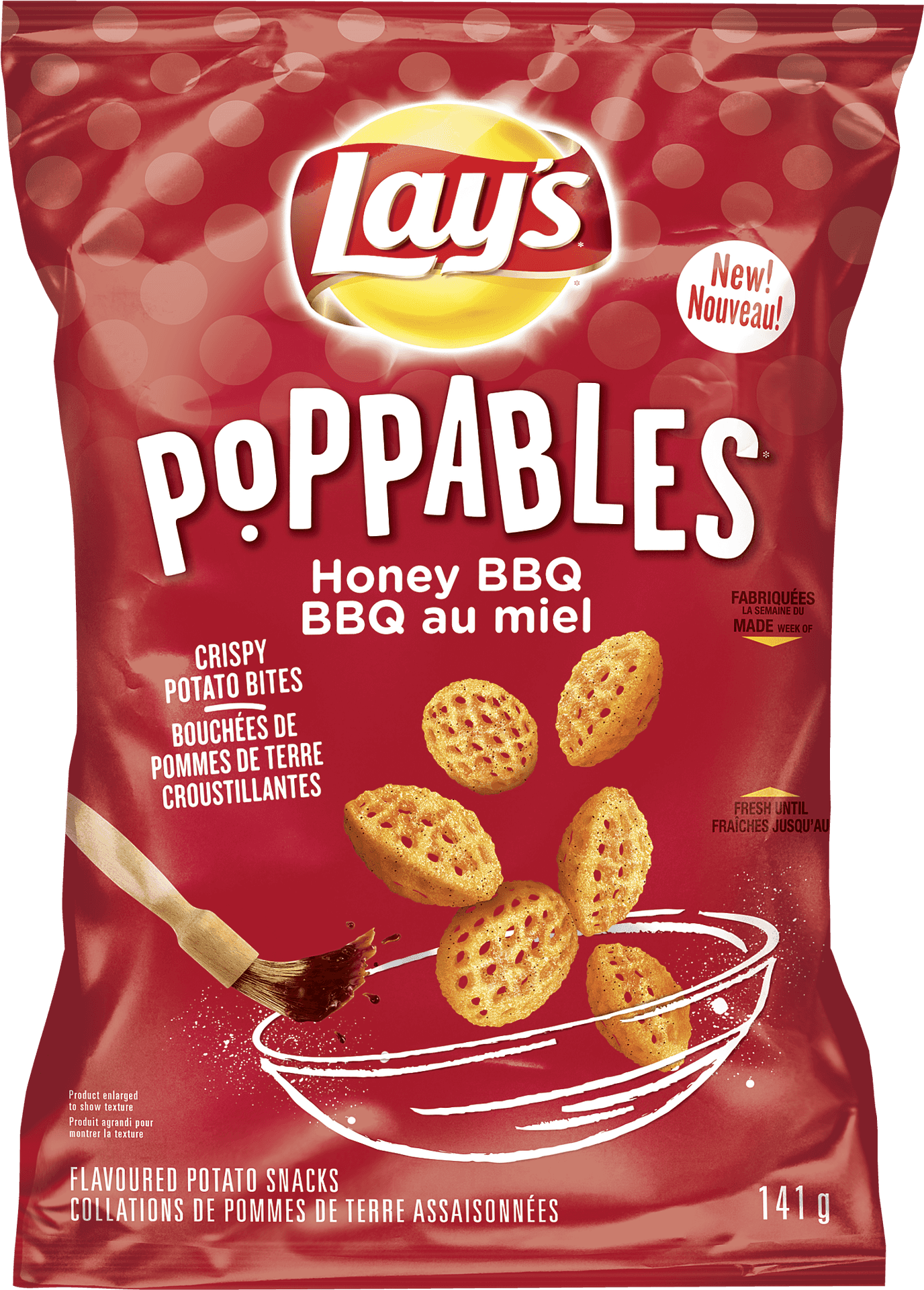 Lays Poppables Honey B B Q Flavor Package PNG