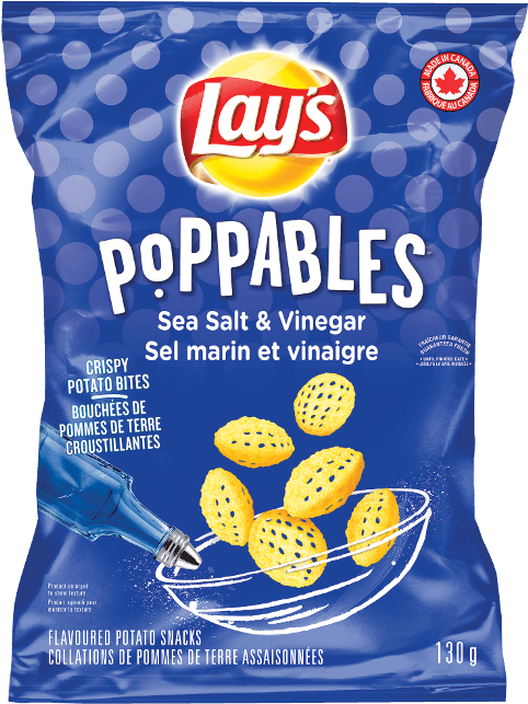Lays Poppables Sea Salt Vinegar Chips Package PNG