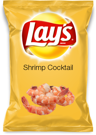Lays Shrimp Cocktail Flavor Chips Package PNG