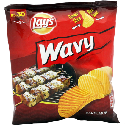 Lays Wavy Barbeque Flavor Packet PNG