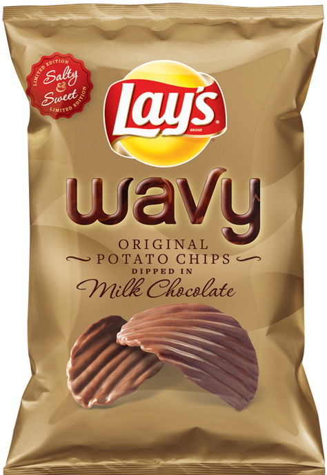 Lays Wavy Chocolate Covered Potato Chips PNG