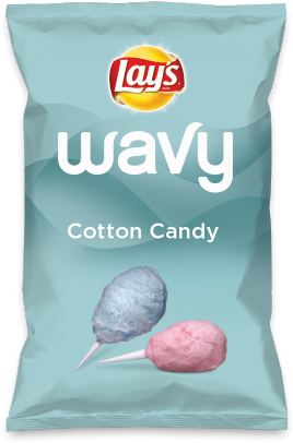 Lays Wavy Cotton Candy Flavor Chips Package PNG