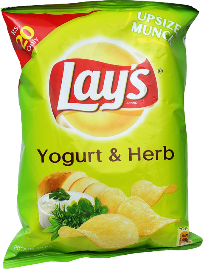 Lays Yogurt Herb Chips Package PNG