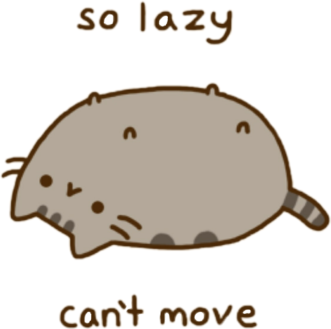 Lazy Cat Cartoon Graphic PNG